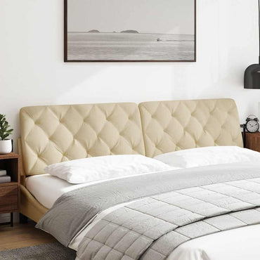 vidaXL Kopfteil-Kissen Creme 200 cm Stoff