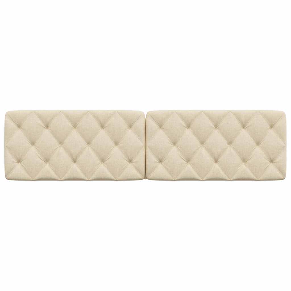 vidaXL Kopfteil-Kissen Creme 200 cm Stoff