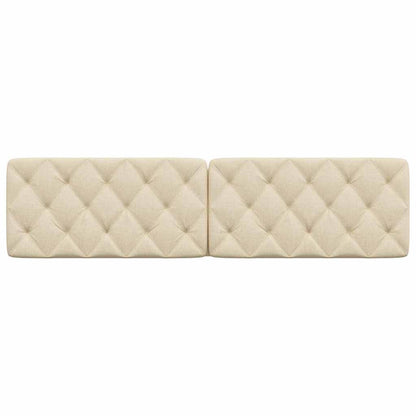 vidaXL Kopfteil-Kissen Creme 200 cm Stoff