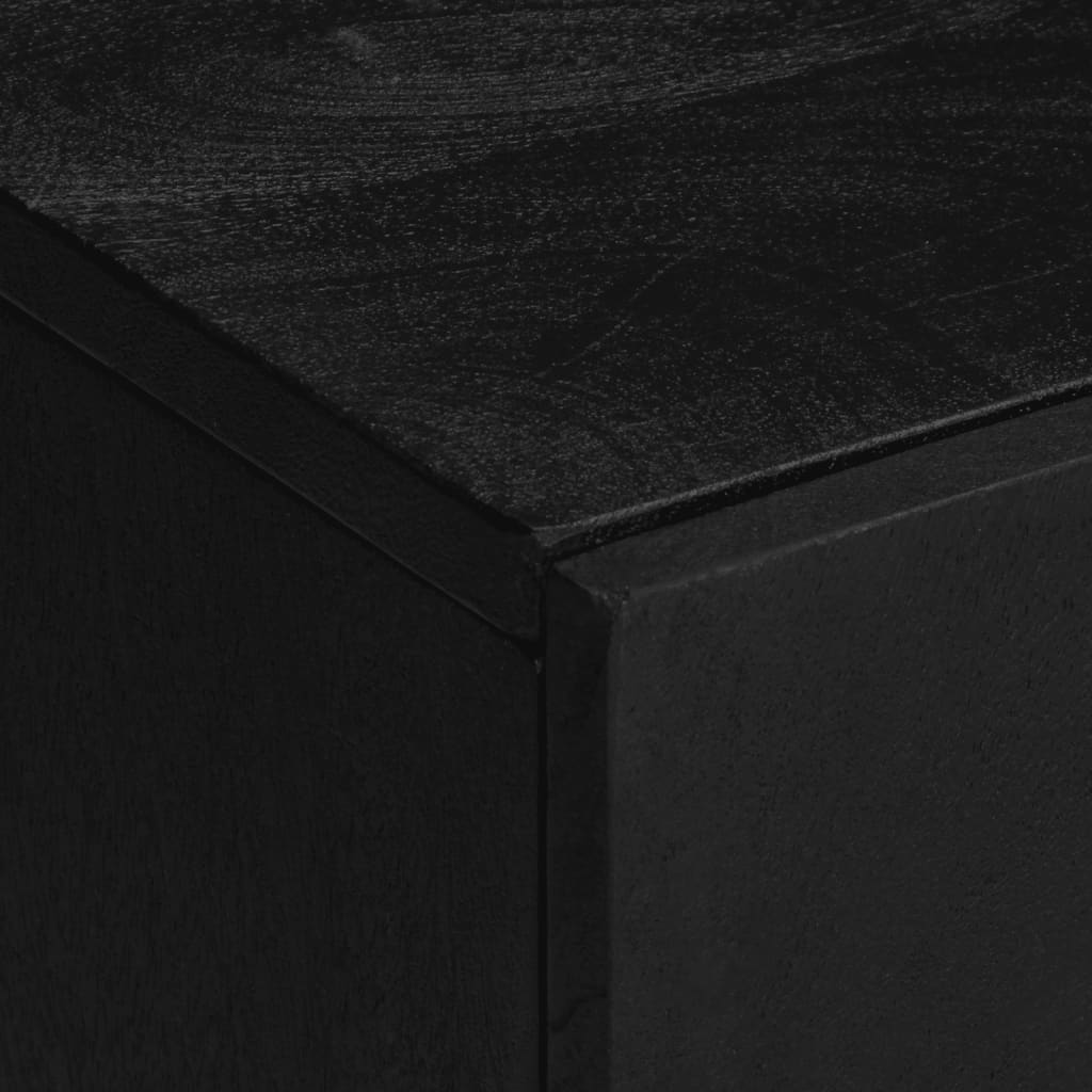 vidaXL 3-tlg. Badmöbel-Set Schwarz Holzwerkstoff