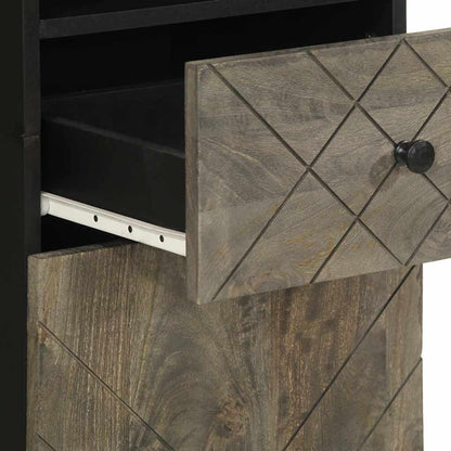 vidaXL Ensemble de meubles de salle de bain 3 pcs Bois de manguier massif Noir
