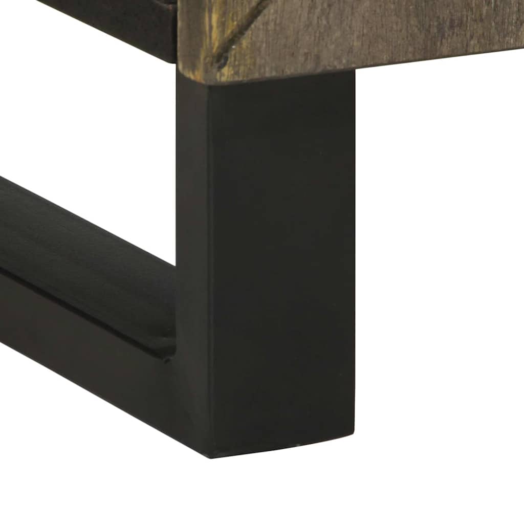 vidaXL Ensemble de meubles de salle de bain 3 pcs Bois de manguier massif Noir