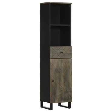 vidaXL Ensemble de meubles de salle de bain 4 pcs Bois de manguier massif Noir