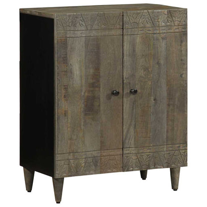 vidaXL Ensembles de 3 buffets gris clair 60x33,5x75 cm en bois de manguier massif