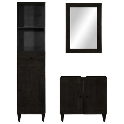 vidaXL Ensemble de meubles de salle de bain 3 pcs Bois de manguier massif