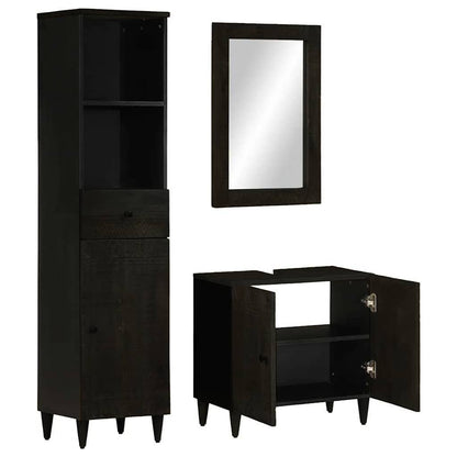 vidaXL Ensemble de meubles de salle de bain 3 pcs Bois de manguier massif