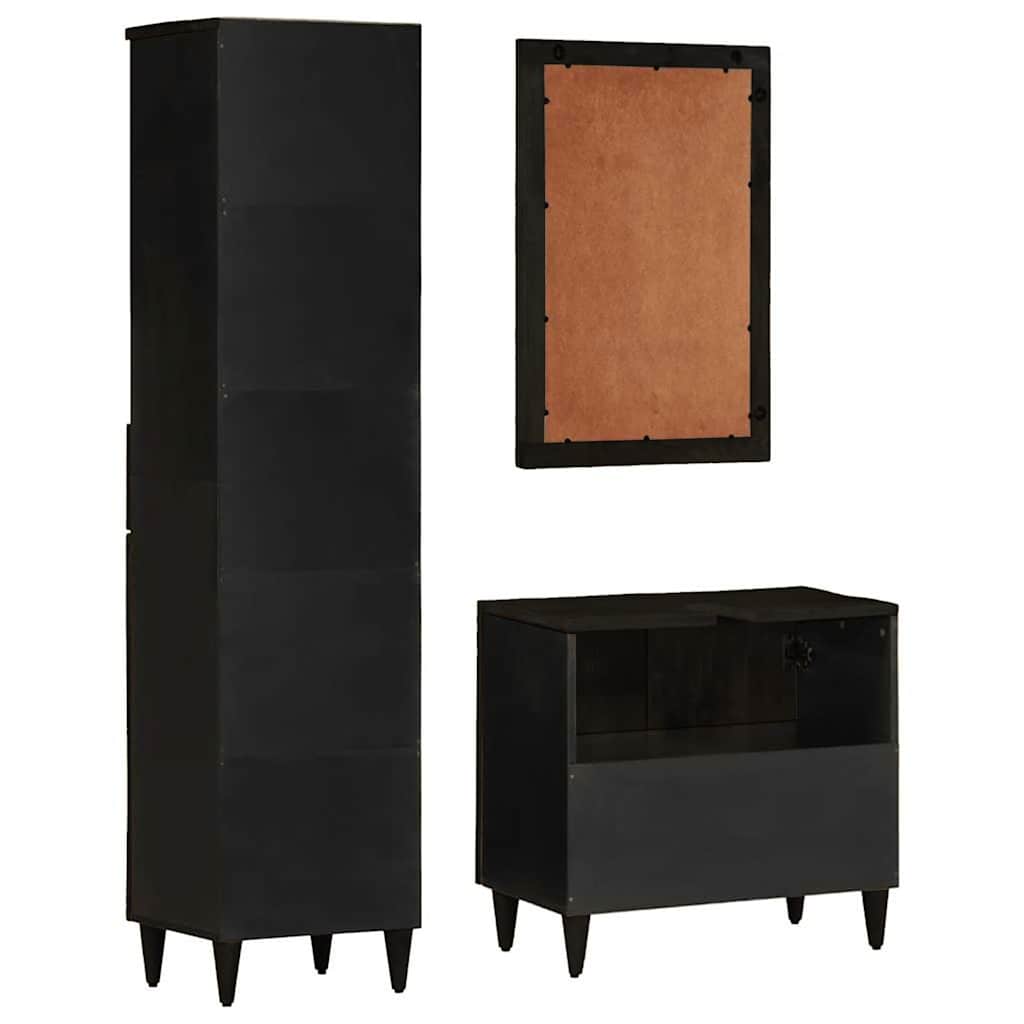 vidaXL Ensemble de meubles de salle de bain 3 pcs Bois de manguier massif