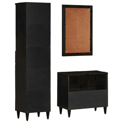 vidaXL Ensemble de meubles de salle de bain 3 pcs Bois de manguier massif