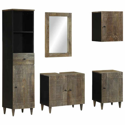 vidaXL Ensemble de meubles de salle de bain 5 pcs Bois de manguier massif
