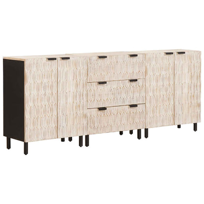 vidaXL Sideboard 3 pcs Weiße gewaschene Oberfläche 180 x 33 x 75 cm