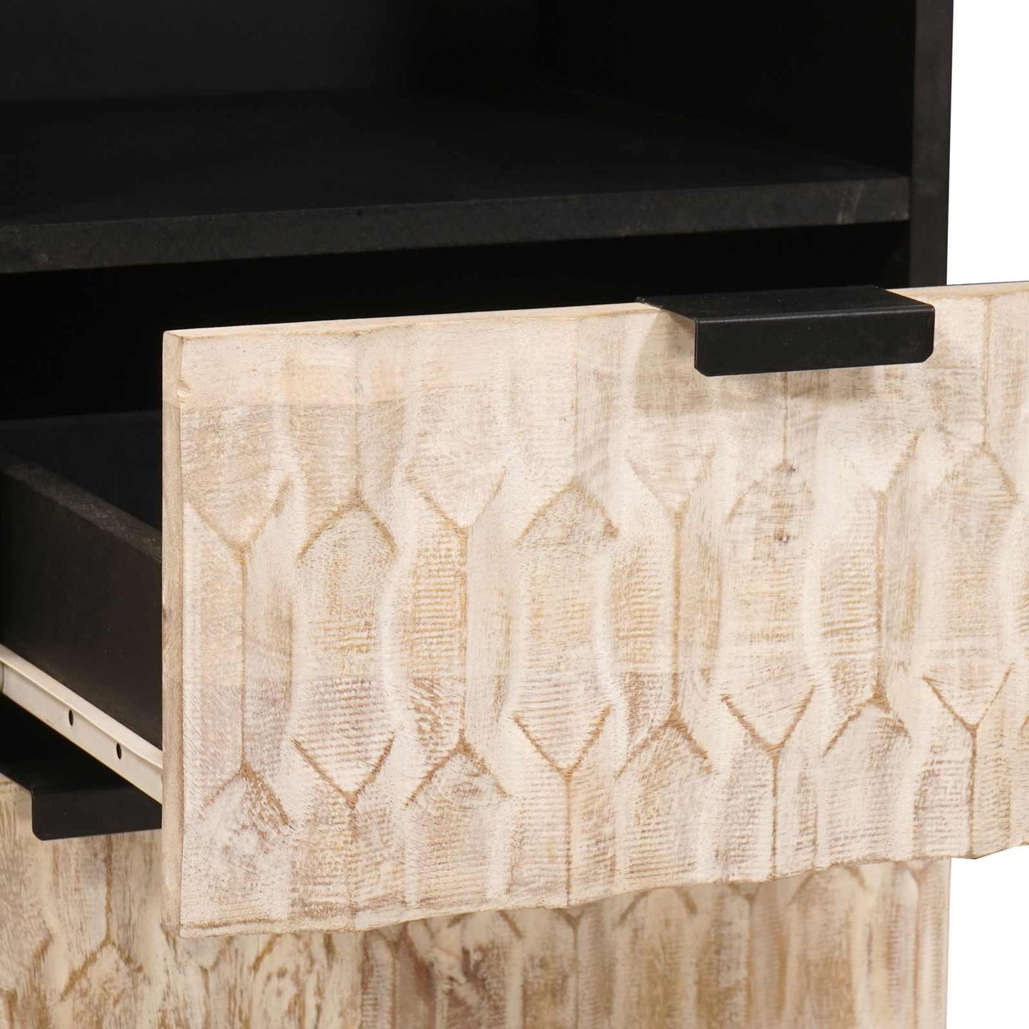 Badezimmer Sets mit Regal 3 pcs Weiße gewaschene Oberfläche