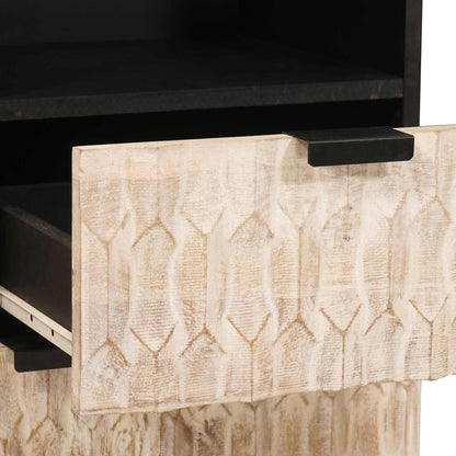 Badezimmer Sets mit Regal 3 pcs Weiße gewaschene Oberfläche