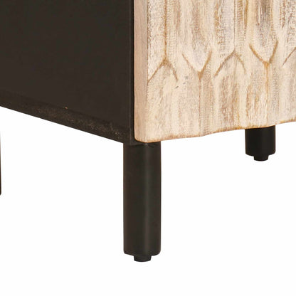 Badezimmer Sets mit Regal 3 pcs Weiße gewaschene Oberfläche