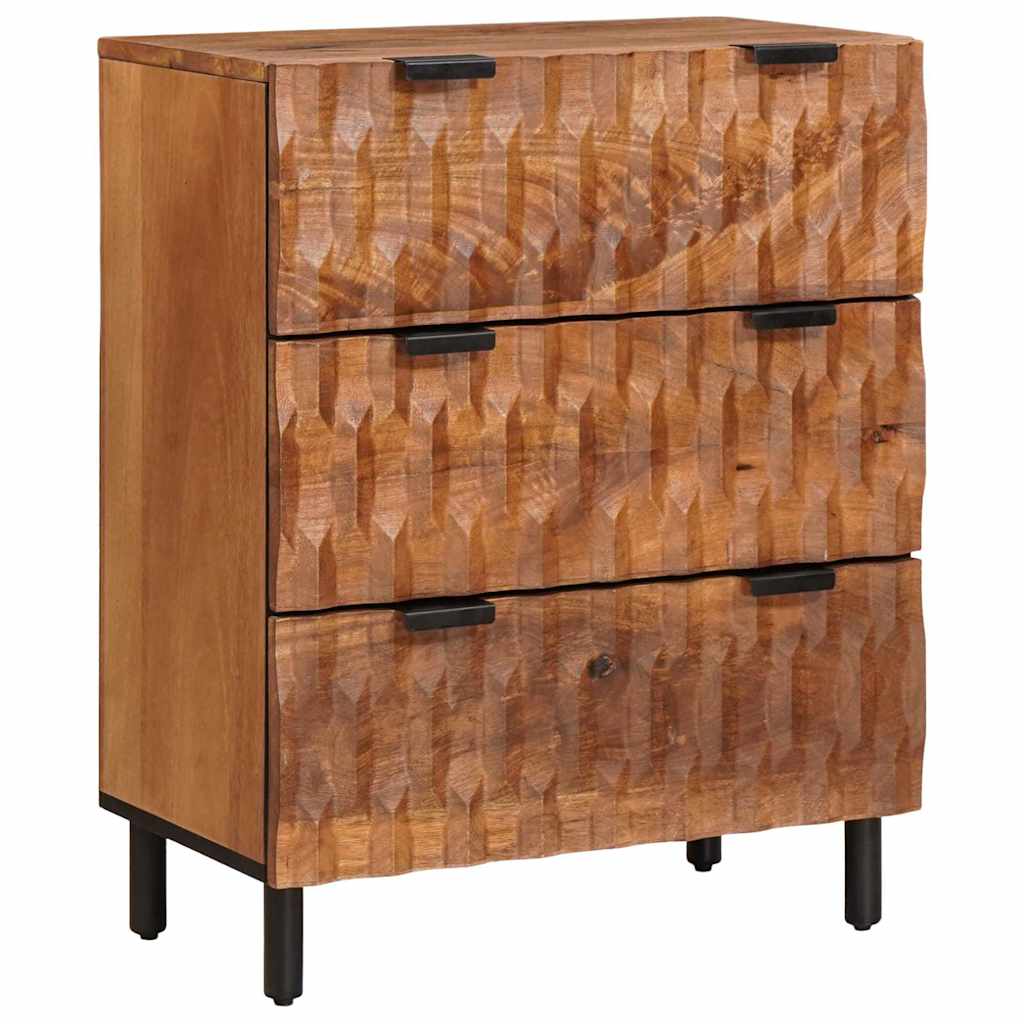 vidaXL Sideboard 3 pcs Akazienbraune Oberfläche 60 x 33 x 75 cm
