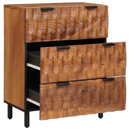 vidaXL Sideboard 3 pcs Akazienbraune Oberfläche 60 x 33 x 75 cm