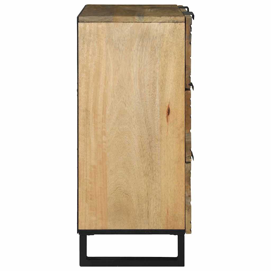 vidaXL Ensemble de 2 buffets bois de manguier massif naturel 60x33,5x75 cm