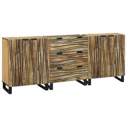 vidaXL Ensemble de meubles de salle de bain avec tiroirs 3 pcs Marron Bois d'ingénierie