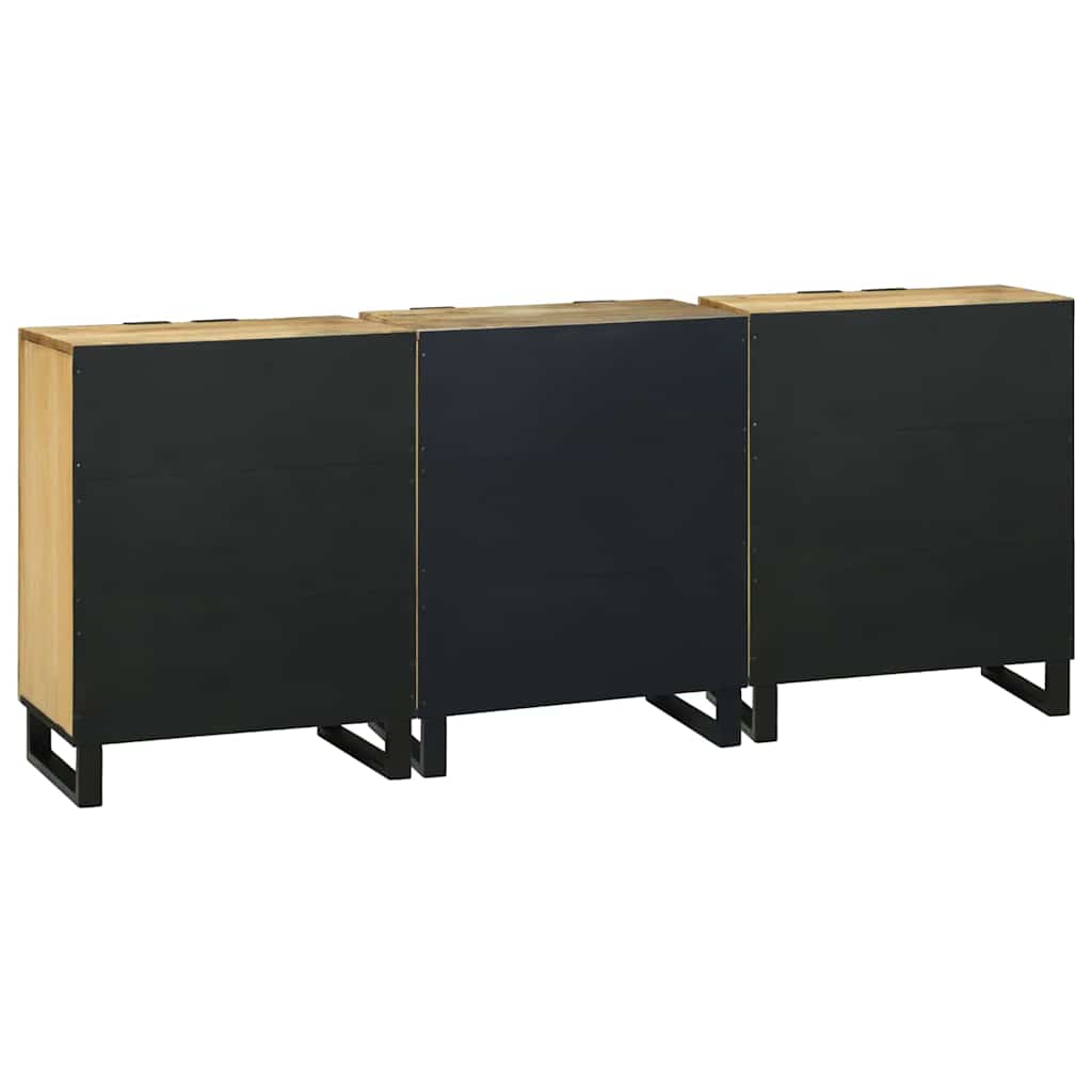 vidaXL Ensemble de meubles de salle de bain avec tiroirs 3 pcs Marron Bois d'ingénierie