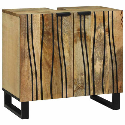 vidaXL Meuble de salle de bain avec tiroirs 4 pcs Marron Bois d'ingénierie