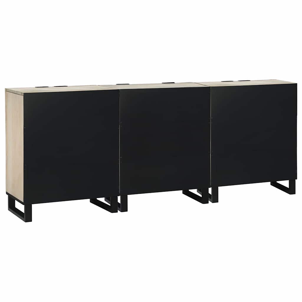 vidaXL Ensemble de meubles de salle de bain avec tiroirs 3 pcs Blanc Bois d'ingénierie