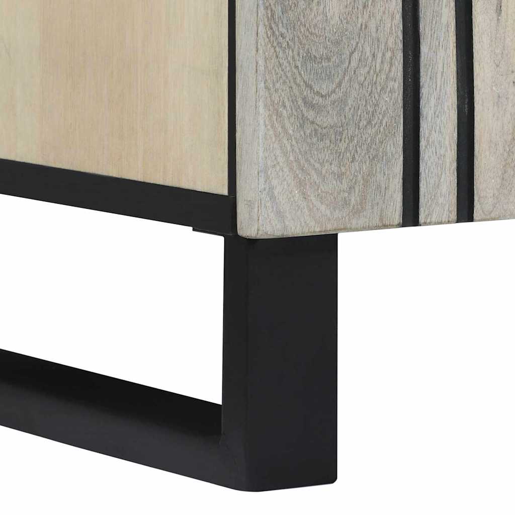 Badezimmermöbel-Set mit Regal mit Tür 2 pcs Weiß Holzwerkstoff