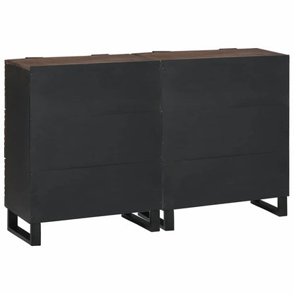 vidaXL Ensemble de 2 buffets Noyer 60 x 33,5 x 75 cm Bois de manguier massif