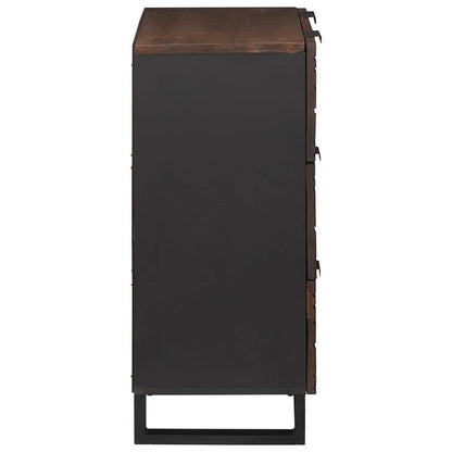 vidaXL Ensemble de 2 buffets Noyer 60 x 33,5 x 75 cm Bois de manguier massif