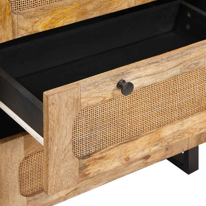 vidaXL Sideboard 2 pcs Braun 60 x 33 x 75 cm Massivholz Mango