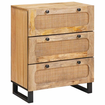 vidaXL Sideboard 2 pcs Braun 60 x 33 x 75 cm Massivholz Mango