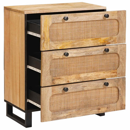vidaXL Sideboard 2 pcs Braun 60 x 33 x 75 cm Massivholz Mango