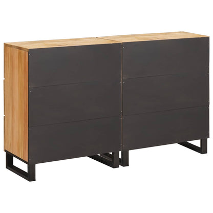 vidaXL Sideboard 2 pcs Braun 60 x 33 x 75 cm Massivholz Mango