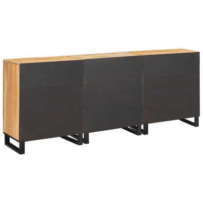 Sideboard 3 pcs Braun 180 x 33 x 75 cm Massivholz Mango