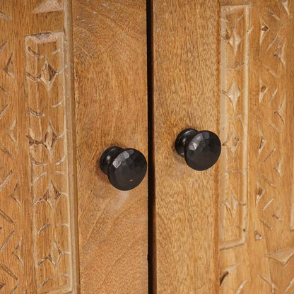 vidaXL Badezimmermöbel-Set mit Regal mit Tür 2 pcs Braun Holzwerkstoff
