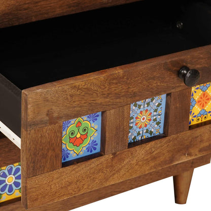 Sideboard 2 pcs Walnuss 60 x 33 x 75 cm Massivholz Mango