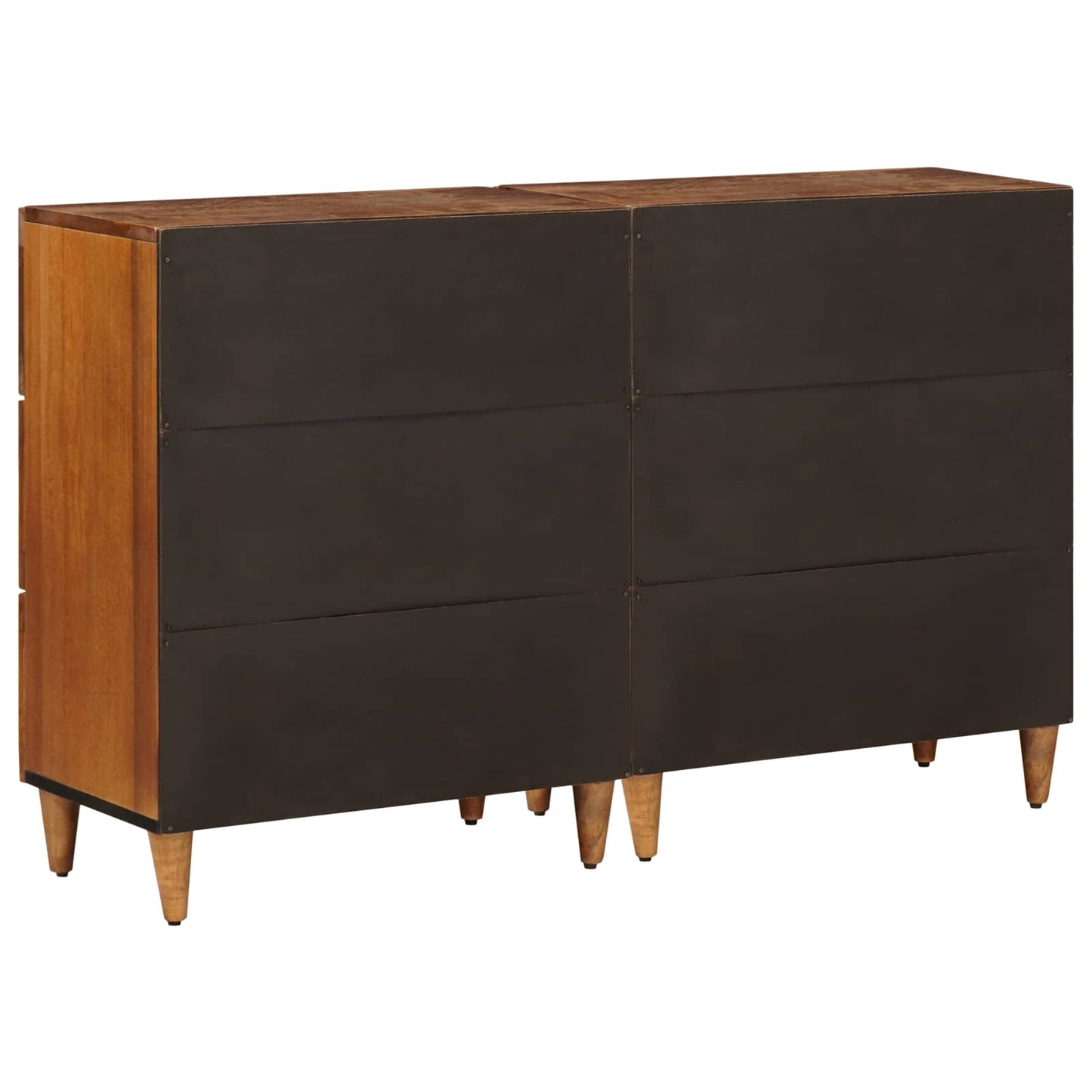 Sideboard 2 pcs Walnuss 60 x 33 x 75 cm Massivholz Mango