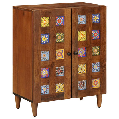 Sideboard 3 pcs Walnuss Massivholz Mango