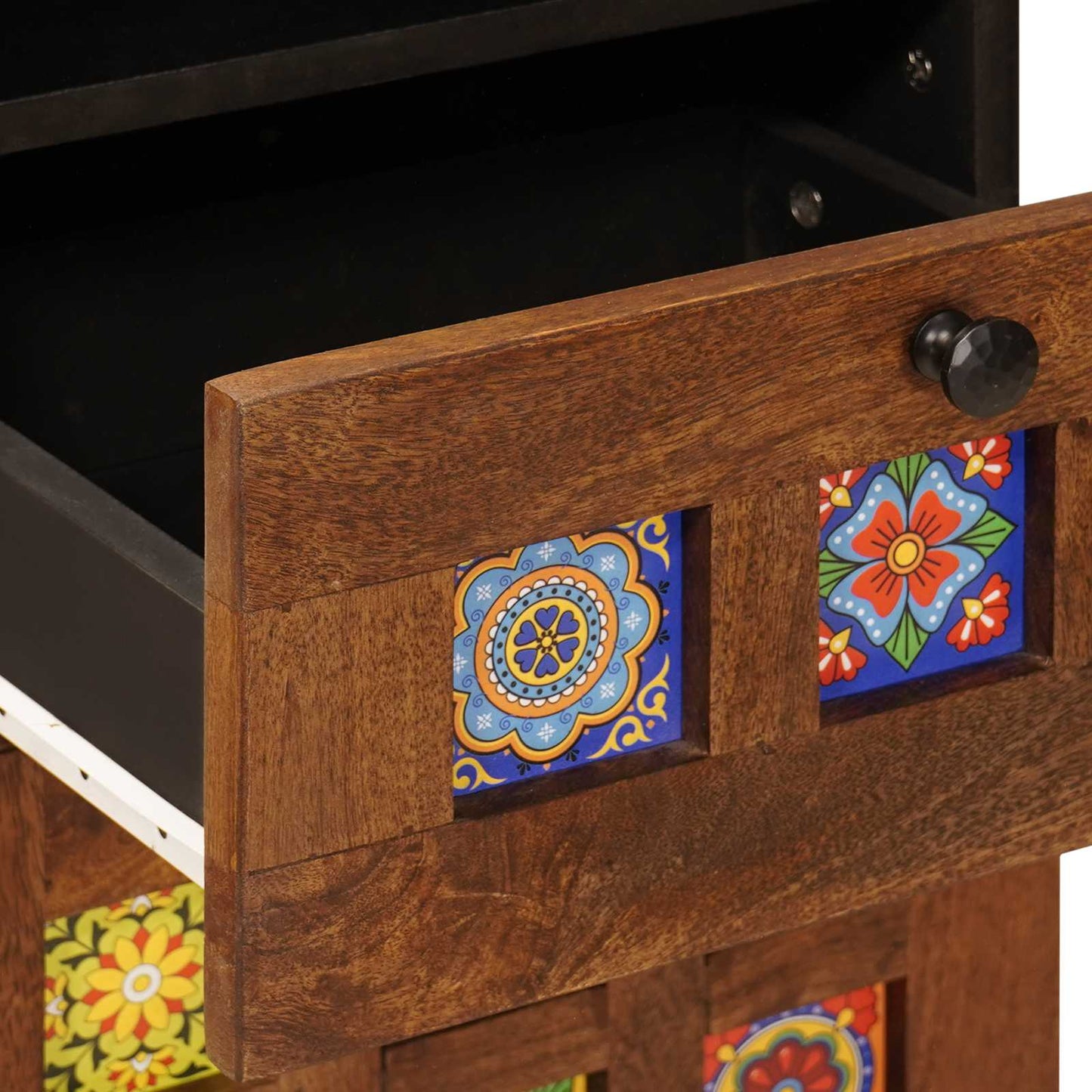 Badezimmermöbel-Set mit Regal 3 pcs Walnuss Massivholz Mango