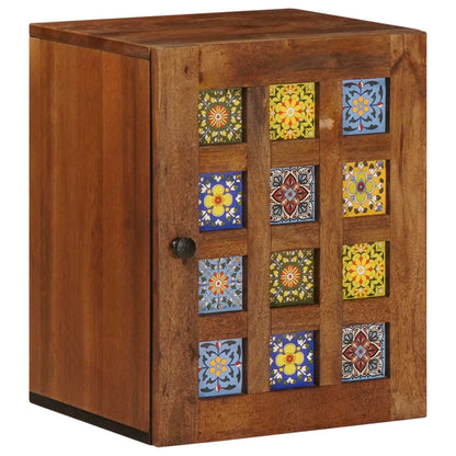 vidaXL Badezimmermöbel-Set mit Regal 5 pcs Walnuss Massivholz Mango