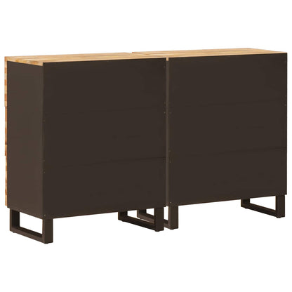 vidaXL Sideboard 2 pcs Braun 60 x 33 x 75 cm Massivholz Mango
