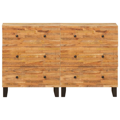 vidaXL Sideboard 2 pcs Braun 60 x 33 x 75 cm Massivholz Mango