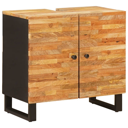 vidaXL Badezimmer Sets mit Schubladen mit Regal Natur Massivholz Mango