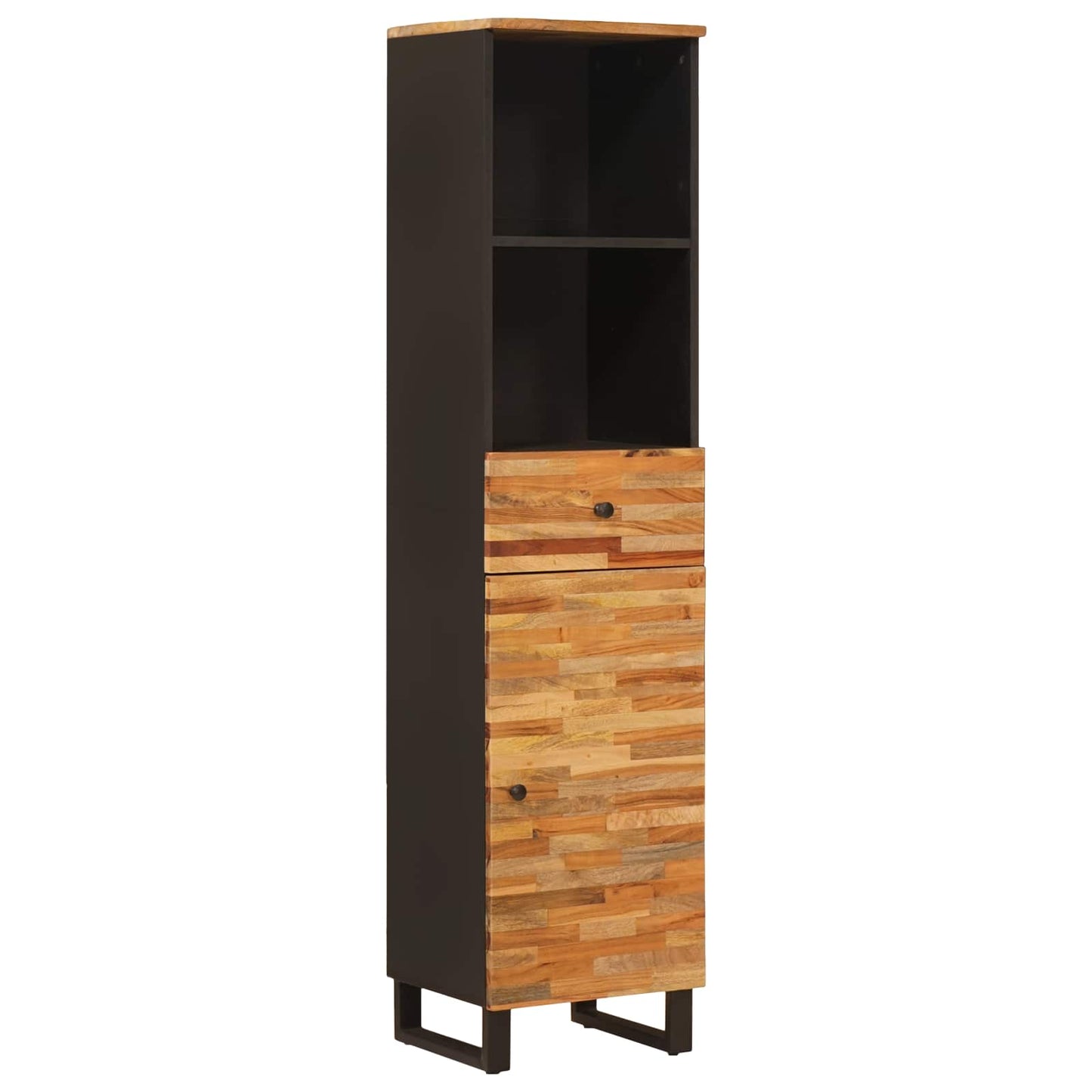 vidaXL Badezimmer Sets mit Schubladen mit Regal Natur Massivholz Mango