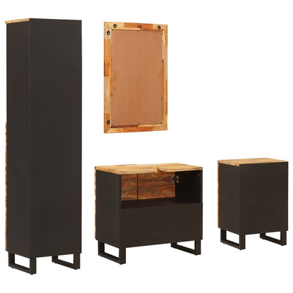 vidaXL Badezimmer Sets mit Schubladen mit Regal Natur Massivholz Mango