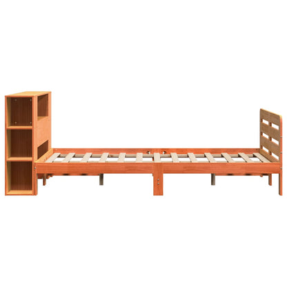 vidaXL Massivholzbett ohne Matratze Wachsbraun 150x200 cm Kiefernholz