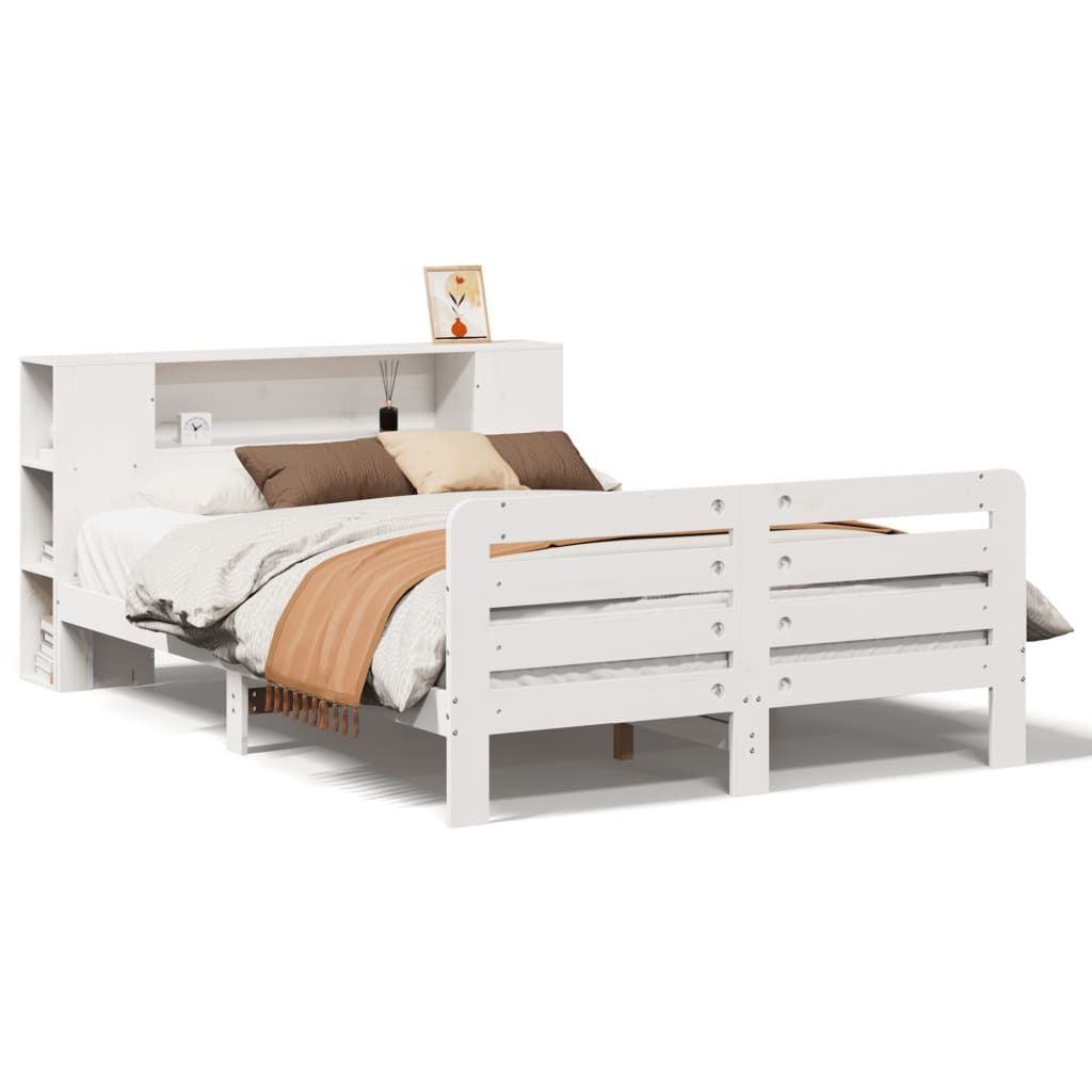 vidaXL lit en bois massif sans matelas blanc 120x190 cm bois de pin