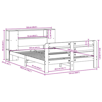 vidaXL lit en bois massif sans matelas blanc 120x190 cm bois de pin
