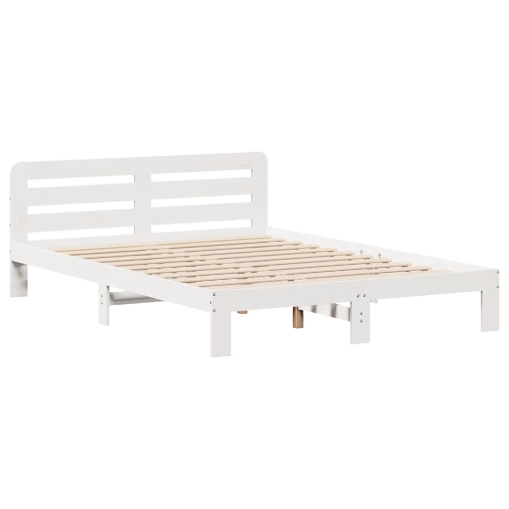 vidaXL lit en bois massif sans matelas blanc 120x190 cm bois de pin