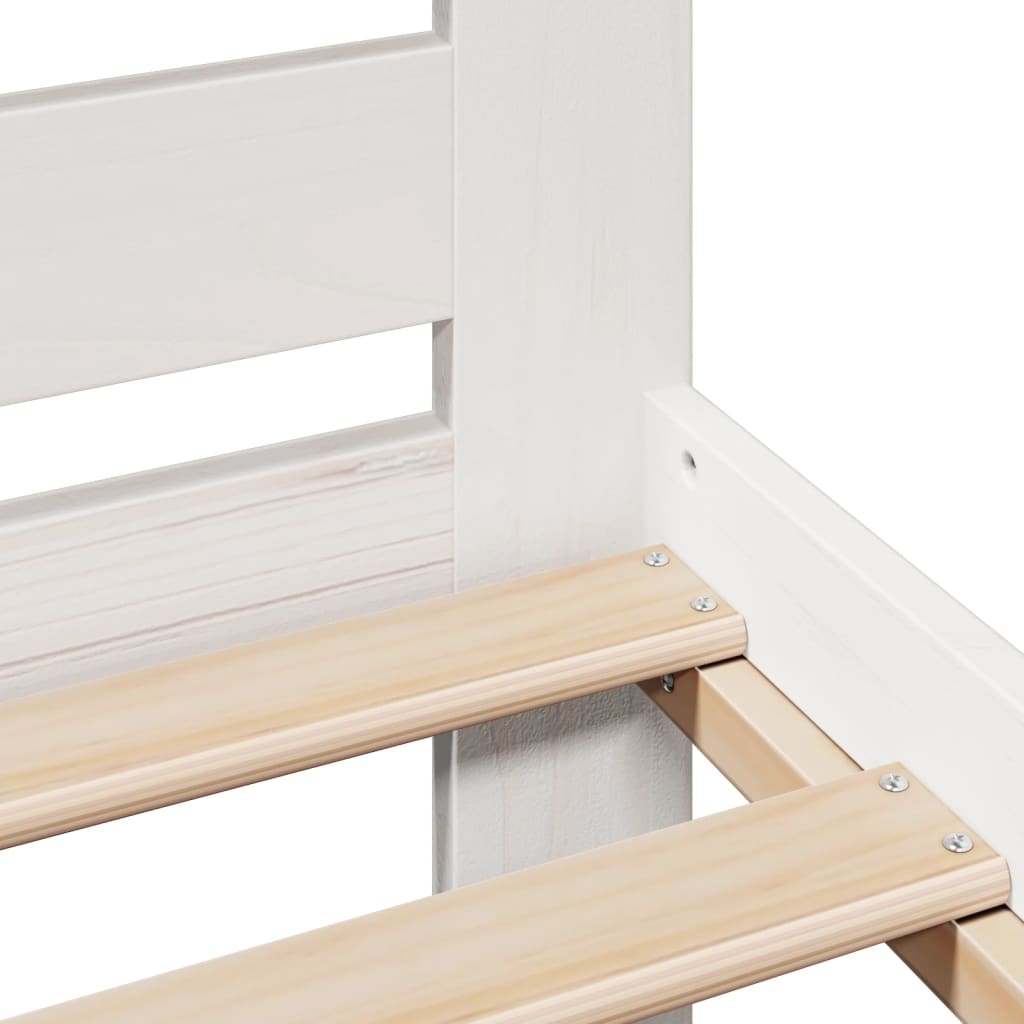 vidaXL lit en bois massif sans matelas blanc 120x190 cm bois de pin