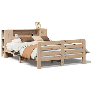 vidaXL Lit en bois massif sans matelas 135x190 cm Pin