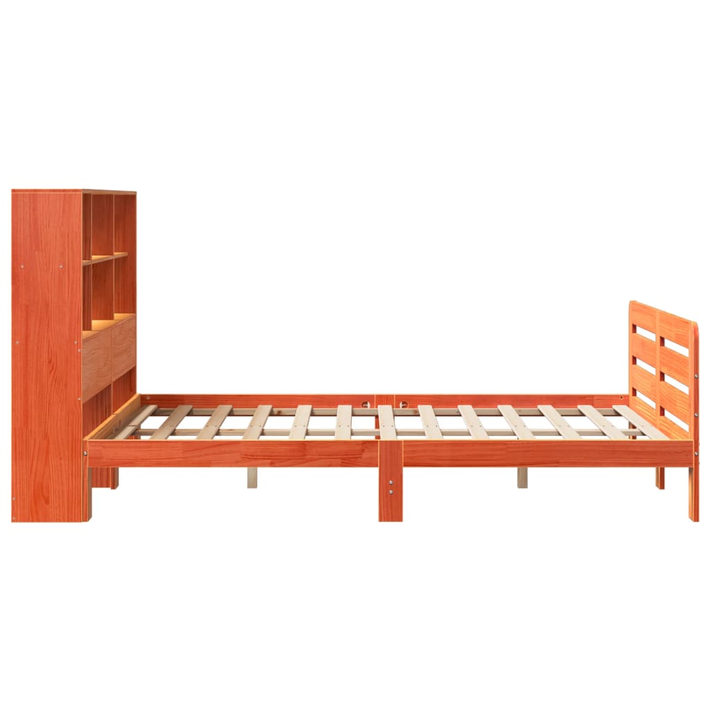vidaXL Massivholzbett ohne Matratze Wachsbraun 120x200 cm Kiefernholz
